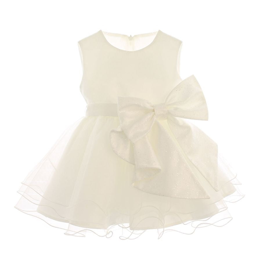 VESTINA BABY CERIMONIA CON FIOCCO BRILLANTINATO BUFI