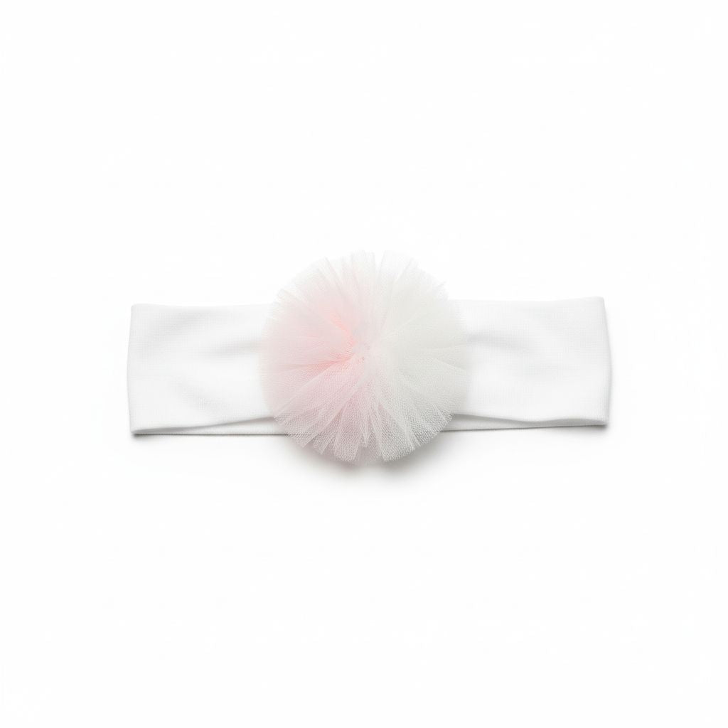 FASCETTA BABY CON FIORE IN TULLE BUFI