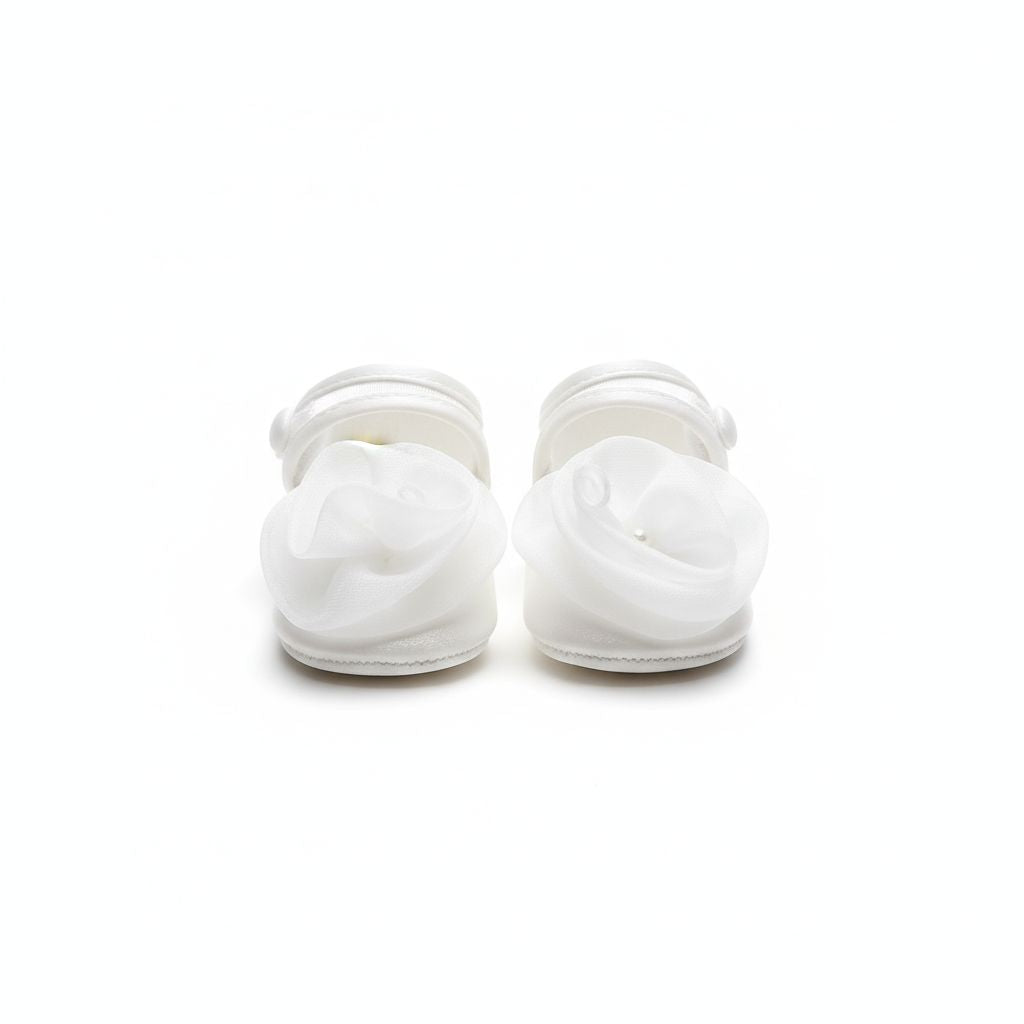 SCARPINA BABY CON FIOCCO IN ORGANZA BUFI