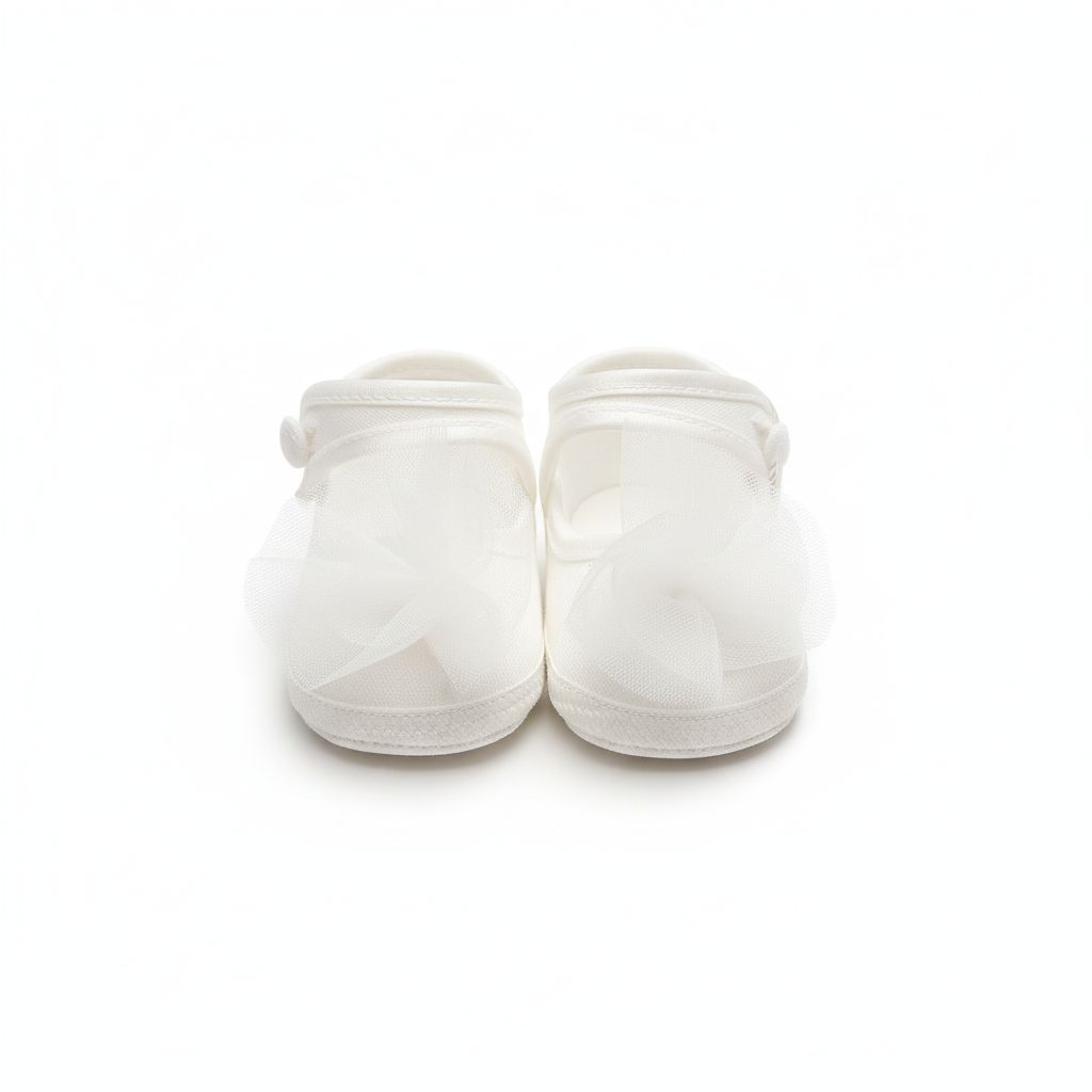 SCARPINA BABY CON NASTRO IN RASOBUFI