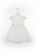 VESTINA BABY CERIMONIA IN PIZZO CON RICAMO FLOREALE  BUFI