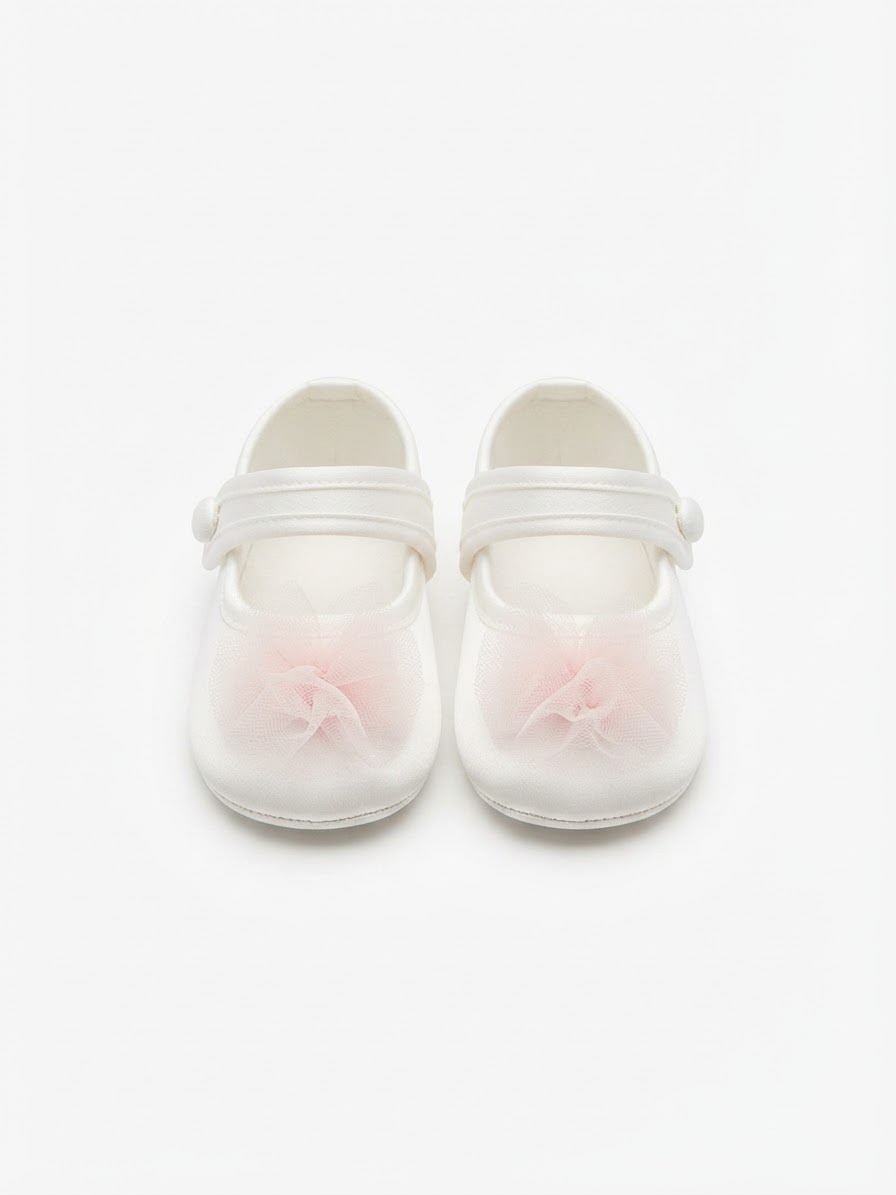 SCARPINA BABY ELEGANTE CON FIORE BUFI