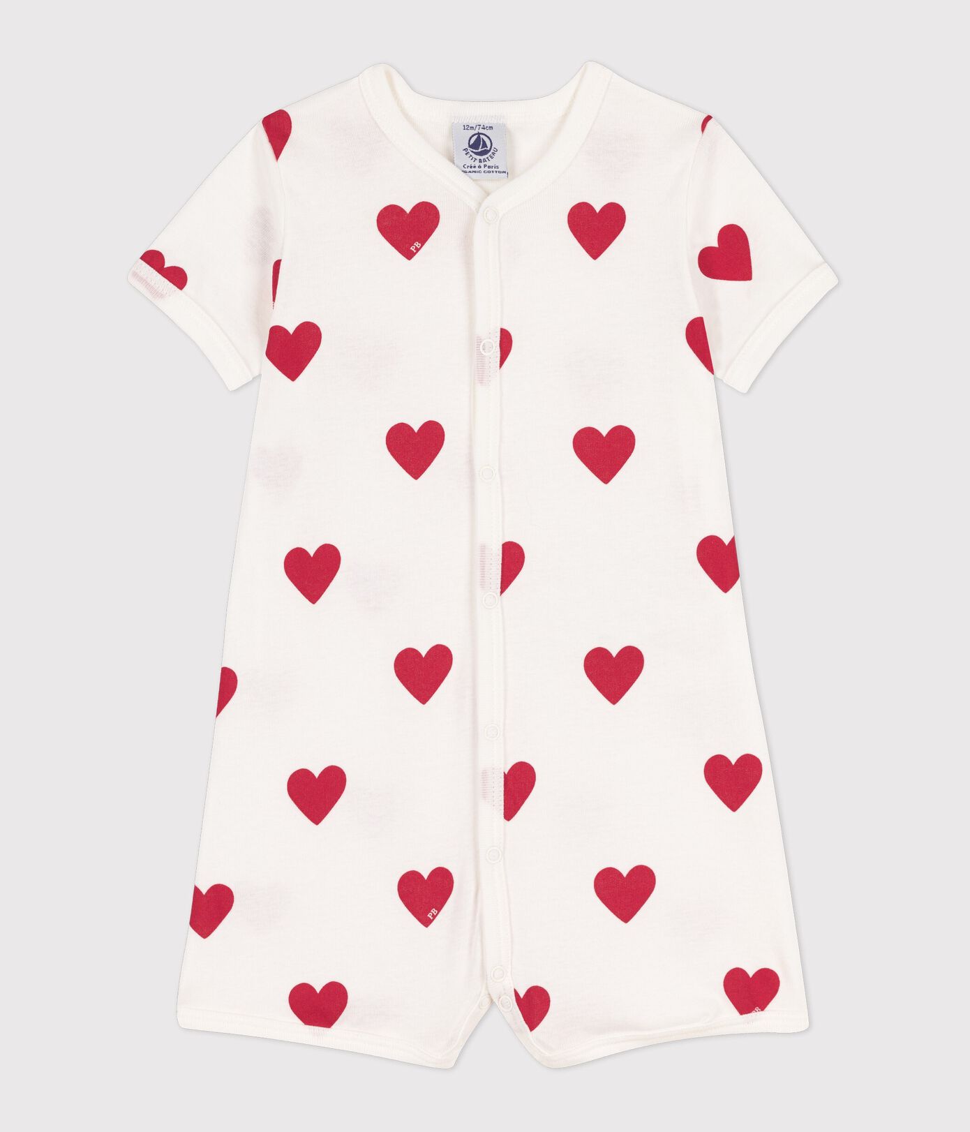 TUTINA CORTE BEBÈ IN COTONE A CUORI PETIT BATEAU