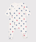 PIGIAMA IN COTONE CON CUORE A RIGHE PETIT BATEAU