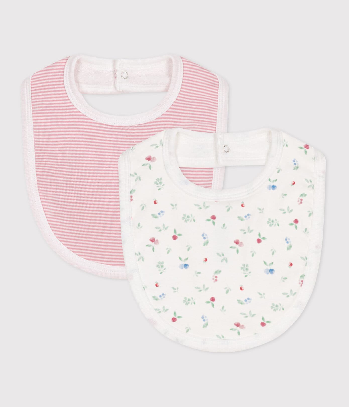 CONFEZIONE DA 2 BAVAGLINI IN COTONE CON STAMPA PETIT BATEAU