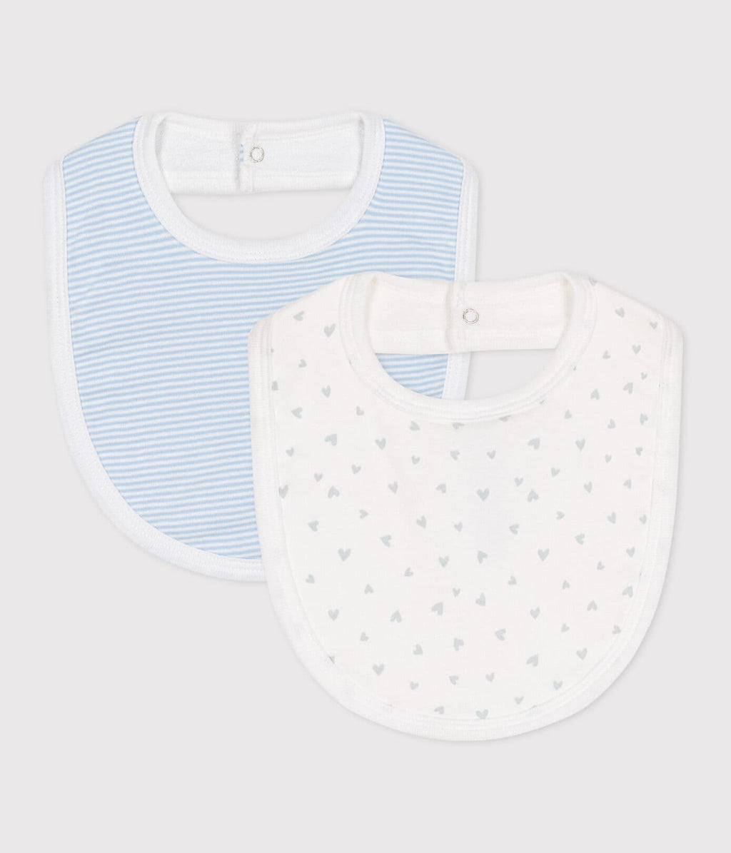CONFEZIONE DA 2 BAVAGLINI IN COTONE CON STAMPA PETIT BATEAU