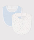 CONFEZIONE DA 2 BAVAGLINI IN COTONE CON STAMPA PETIT BATEAU