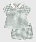 COMPLETO 2 PEZZI A QUADRI PETIT BATEAU