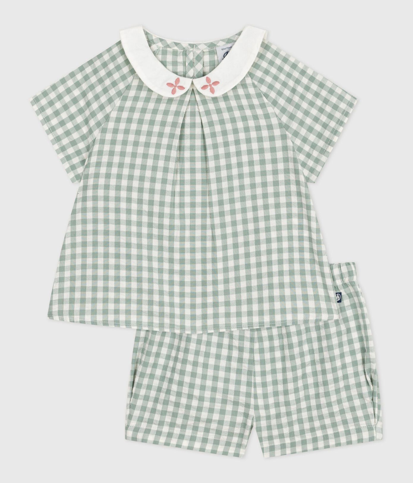 COMPLETO 2 PEZZI A QUADRI PETIT BATEAU