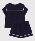 SET NEONATO DUE PEZZI IN COTONE CON DETTAGLI MARINARI PETIT BATEAU