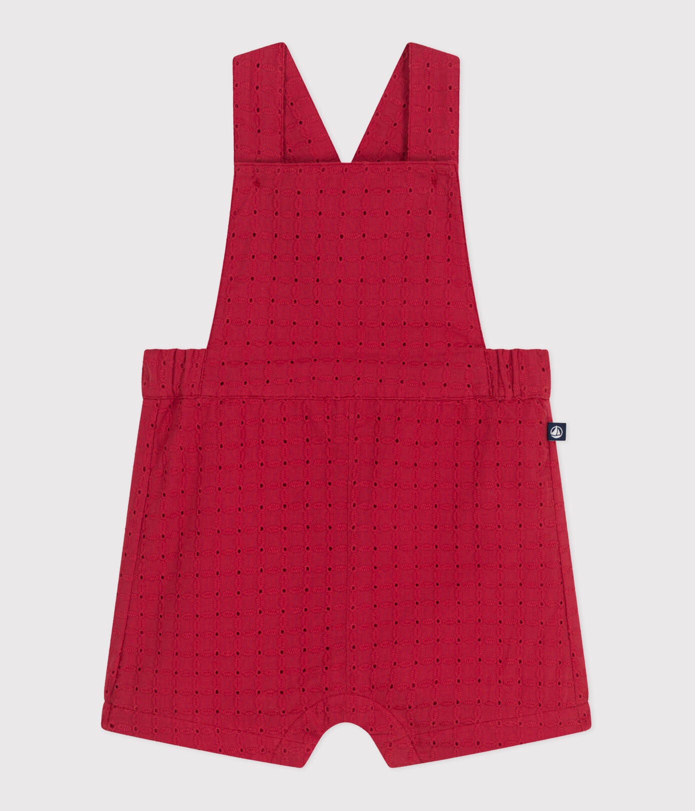 SALOPETTE CORTA IN COTONE CON SANGALLO PETIT BATEAU