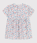 ABITO A MANICHE CORTE IN COTONE CON STAMPA A FIORI NEONATA PETIT BATEAU