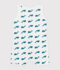 TUTINA CORTA IN COTONE CON BALENE NEONATO PETIT BATEAU