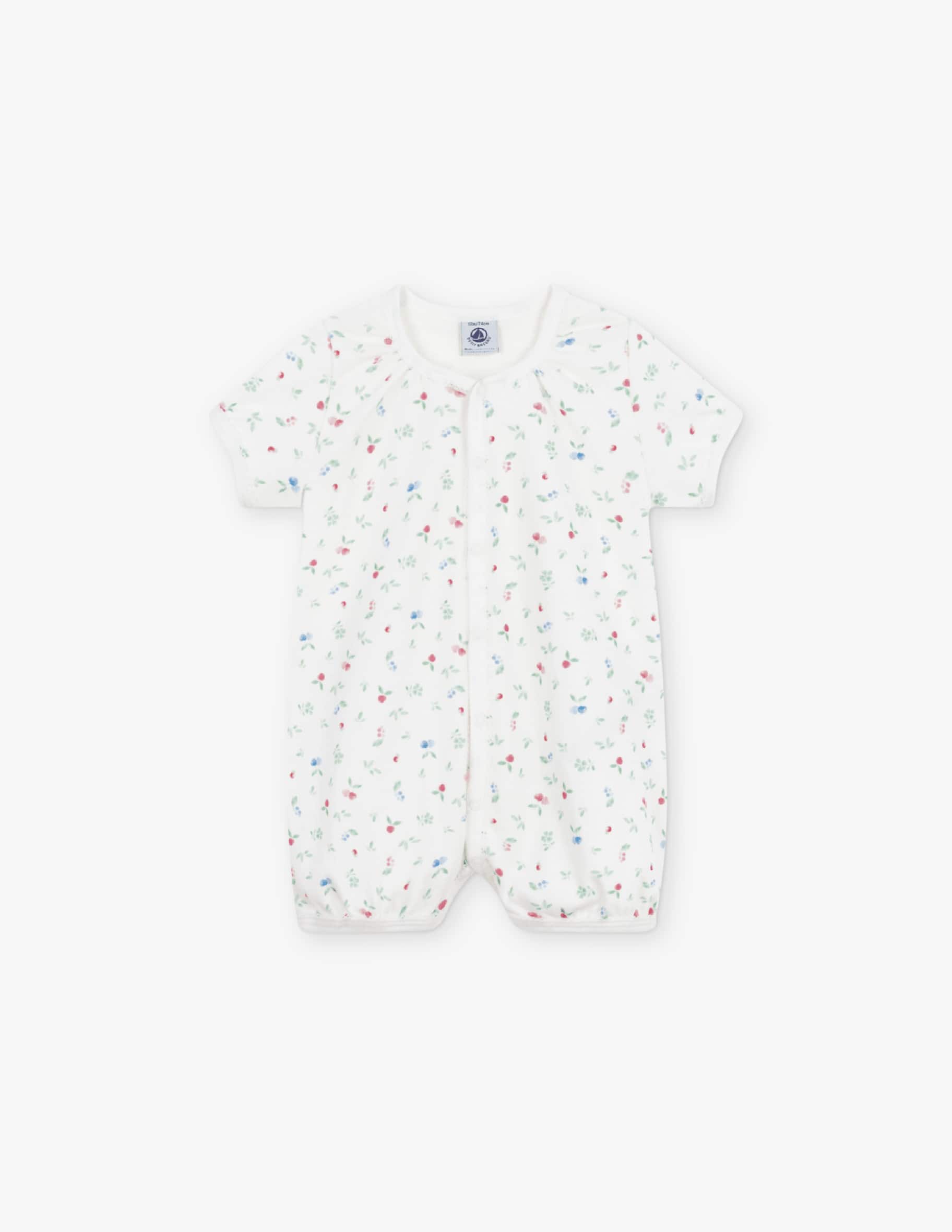 TUTINA CORTA IN COTONE CON FRUTTI NEONATO PETIT BATEAU