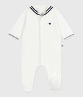 TUTINA NEONATO IN VELLUTO-CINIGLIA CON COLLO A V PETIT BATEAU