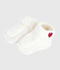 BABBUCCE NASCITA IN COTONE CON CUORE PETIT BATEAU