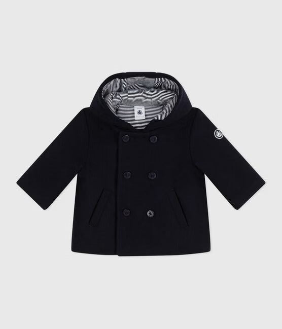 CAPPOTTO IN LANA IN TINTA UNITA NEONATO PETIT BATEAU