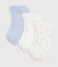 SET CALZINI NASCITA IN COTONE TINTA UNITA PETIT BATEAU