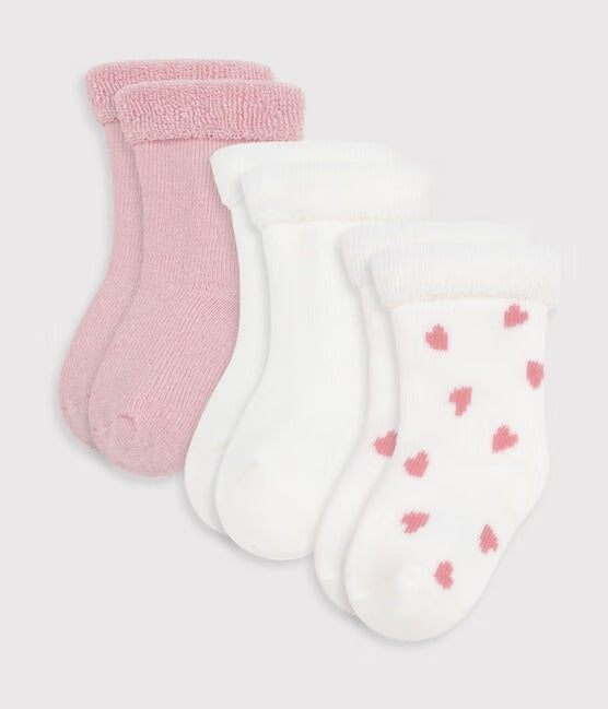 SET CALZINI NASCITA IN COTONE TINTA UNITA PETIT BATEAU