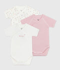 SET DI BODY A MANICHE CORTI INCROCIATI IN COTONE PETIT BATEAU