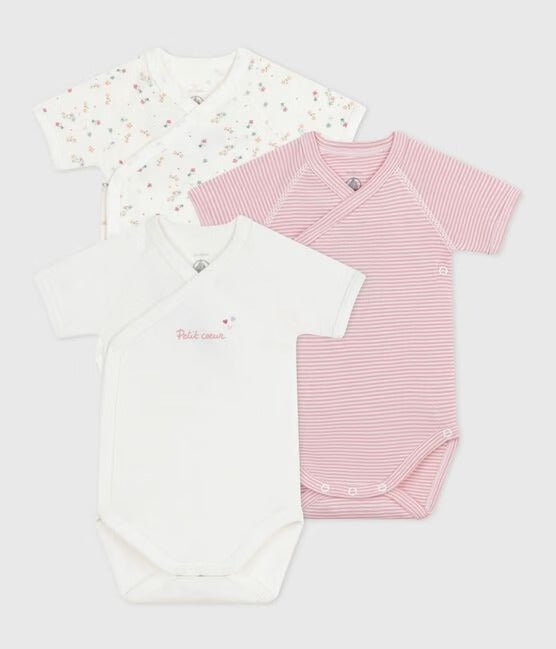 SET DI BODY A MANICHE CORTI INCROCIATI IN COTONE PETIT BATEAU