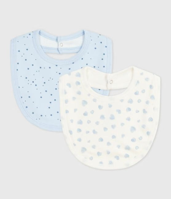 SET 2 BAVAGLINI IN COTONE STAMPA NEONATO PETIT BATEAU