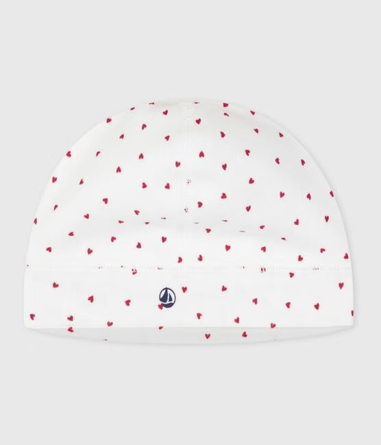 CUFFIETTA NASCITA IN COTONE CON STAMPA CUORI PETIT BATEAU