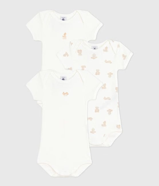 SET 3 BODY MANICHE CORTE STAMPA ORSETTI PETIT BATEAU