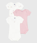 SET 3 BODY MANICHE CORTE STAMPA FIORI PETIT BATEAU