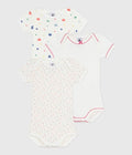 SET 3 BODY MANICHE CORTE STAMPA CUORI PETIT BATEAU