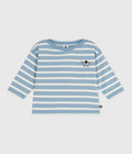 MAGLIA A MANICHE LUNGHE IN COTONE A RIGHE PETIT BATEAU