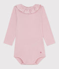 BODY CON COLLETTO IN COTONE TINTA UNITA PETIT BATEAU