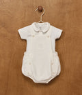SET 2 PEZZI IN COTONE E LINO CON DETTAGLIO RICAMATO NEONATO PETIT BATEAU
