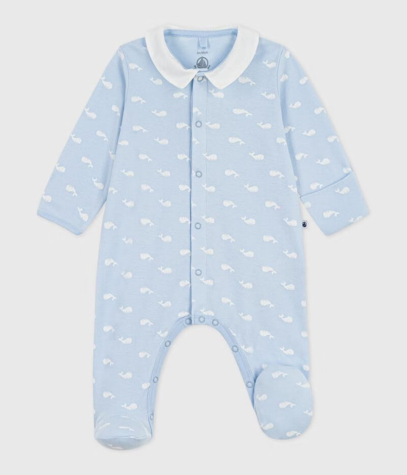 TUTINA IN COTONE CON STAMPA BALENA PETIT BATEAU