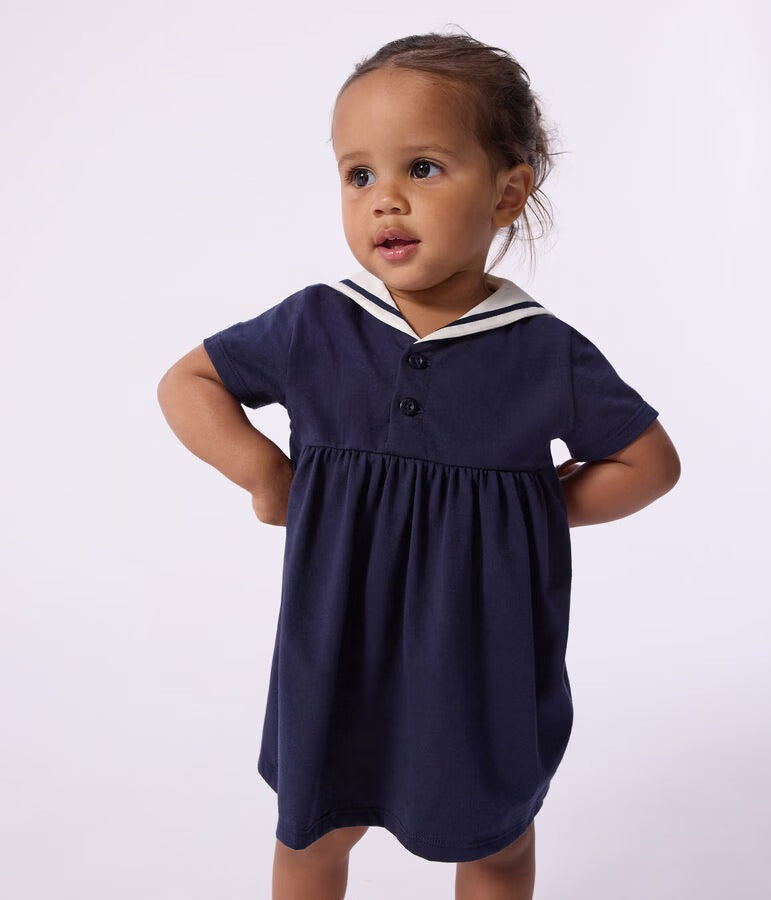 ABITO A MANICHE CORTE TINA UNITA CON COLLETTO PETIT BATEAU