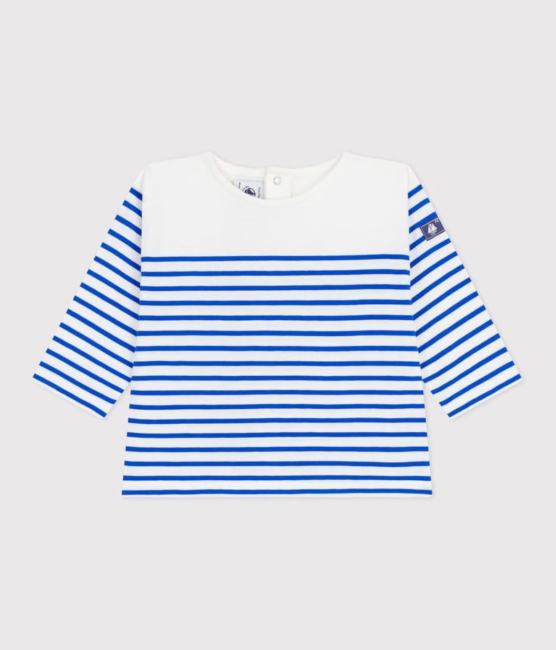 T-SHIRT A RIGHE MANICHE LUNGHE PETIT BATEAU