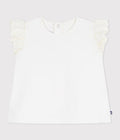 T-SHIRT A MANICHE CORTE IN COTONE TINTA UNITA PETIT BATEAU