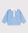 FELPA IN COTONE CON GABBIANO RICAMATO PETIT BATEAU