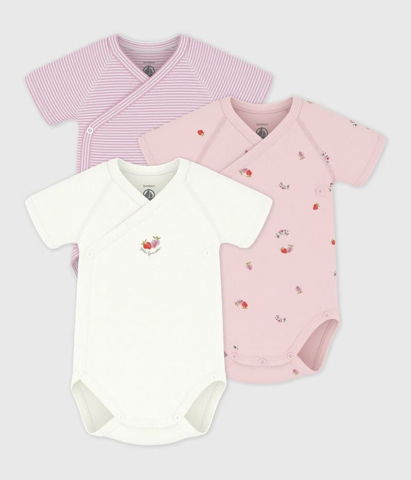 SET BODY INCROCIATI A MANICHE CORTE IN COTONE FANTASIA PETIT BATEAU