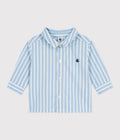 CAMICIA A MANICHE LUNGHE A RIGHE IN COTONE PETIT BATEAU