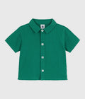 CAMICIA A MANICHE CORTE IN MISTO COTONE LINO PETIT BATEAU