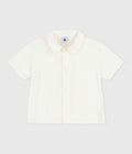 CAMICIA A MANICHE CORTE IN MISTO COTONE LINO PETIT BATEAU