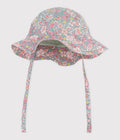 CAPPELLINO IN POPELINE CON STAMPA A FIORI PETIT BATEAU