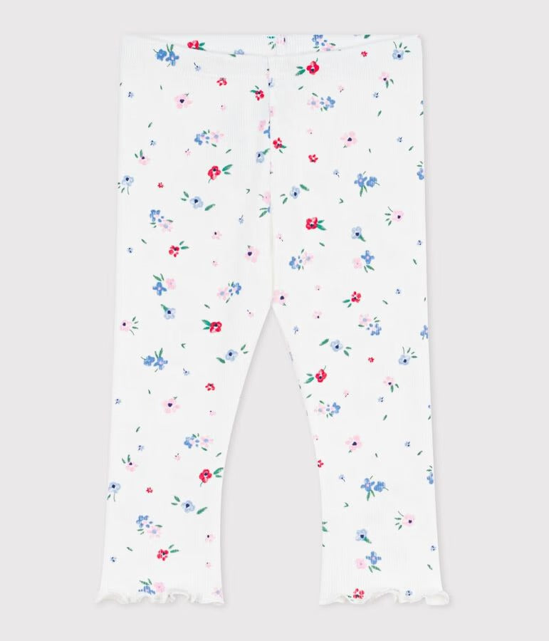LEGGINS IN COTONE CON STAMPA A FIORI PETIT BATEAU
