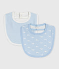 SET BAVAGLINI IN COTONE STAMPA BALENA PETIT BATEAU