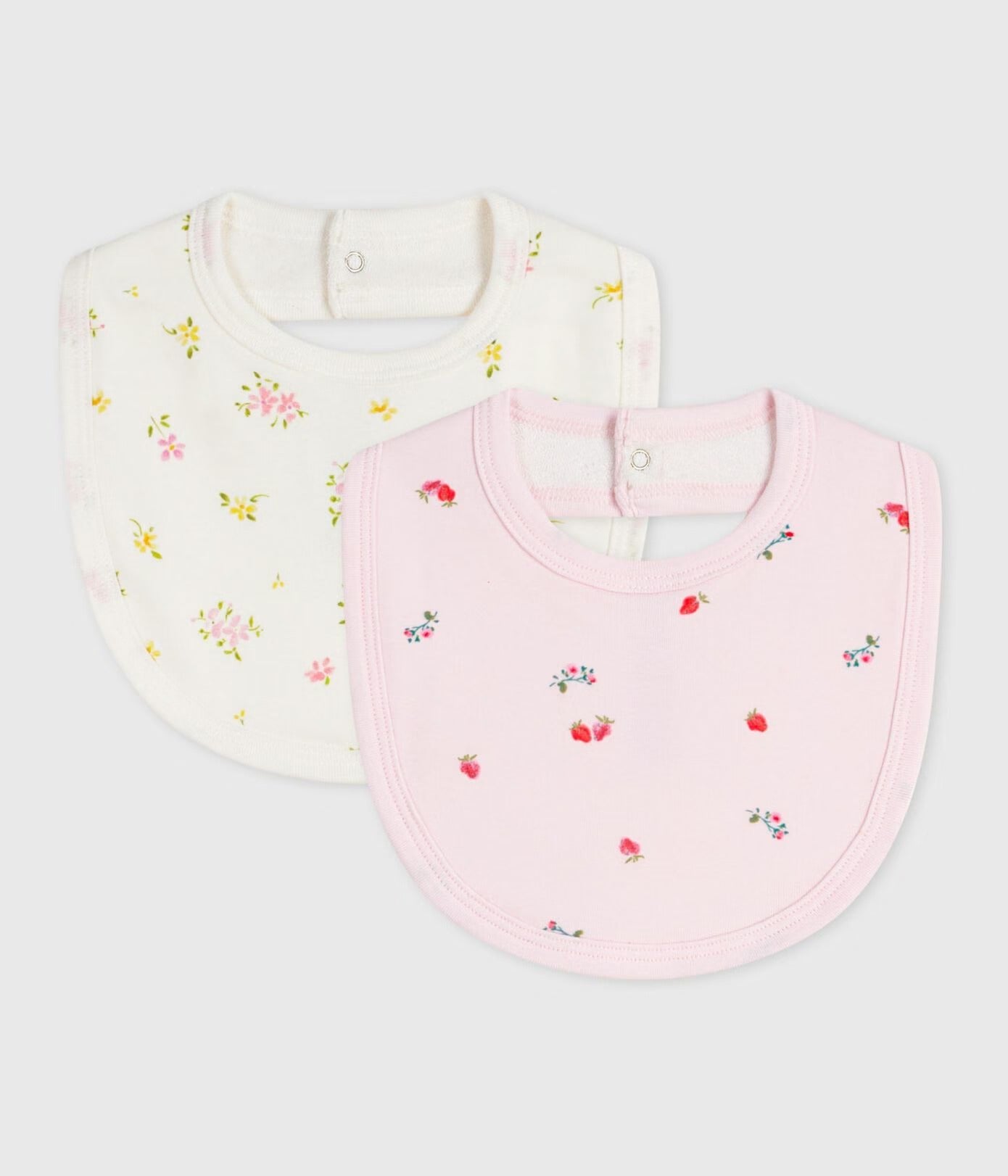 SET DI BAVAGLINI IN COTONE STAMPA FIORI PETIT BAETAU