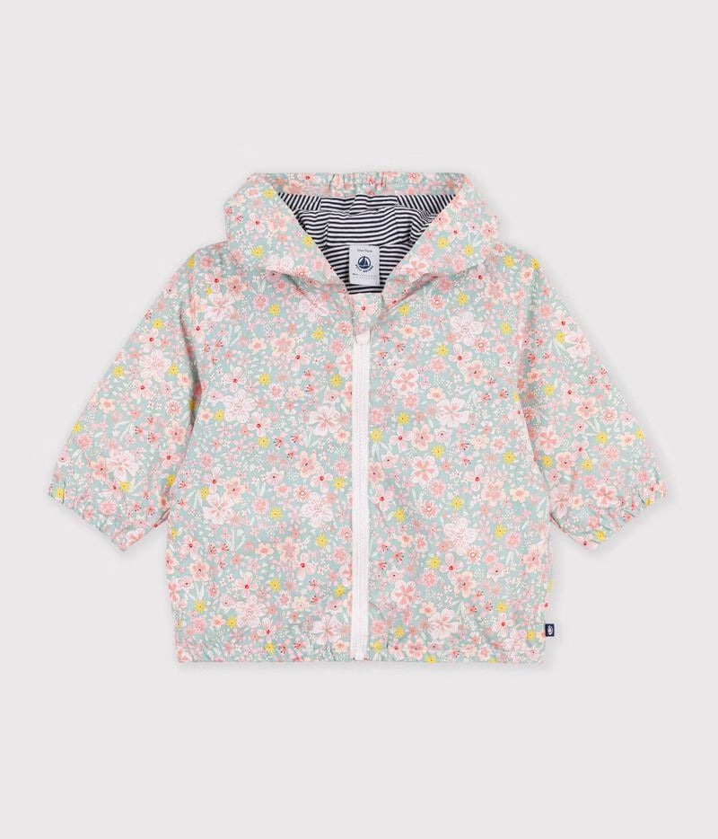 GIACCA A VENTO CON STAMPA A FIORI PETIT BATEAU