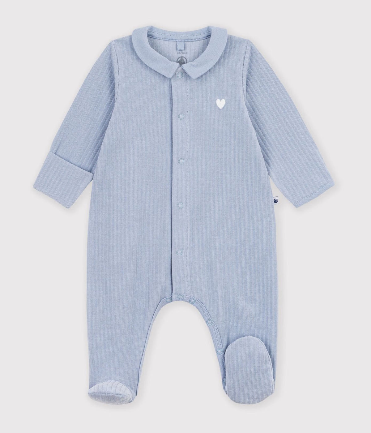 TUTINA IN CINIGLIA TINTA UNITA CON COLLETTO PETIT BATEAU