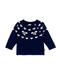 MAGLIONCINO GIROCOLLO PER NEONATI FANTASIA A CUORI E FIOCCHI PETIT BATEAU