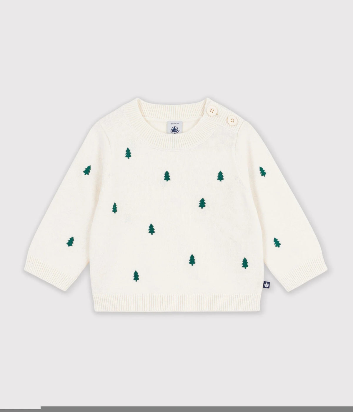 MAGLIONCINO GIROCOLLO PER NEONATI FANTASIA ALBERELLI PETIT BATEAU